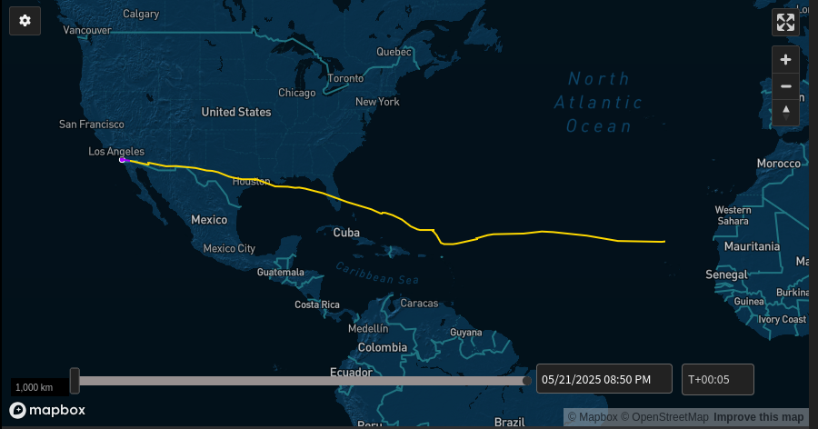 En route to the coast of Africa